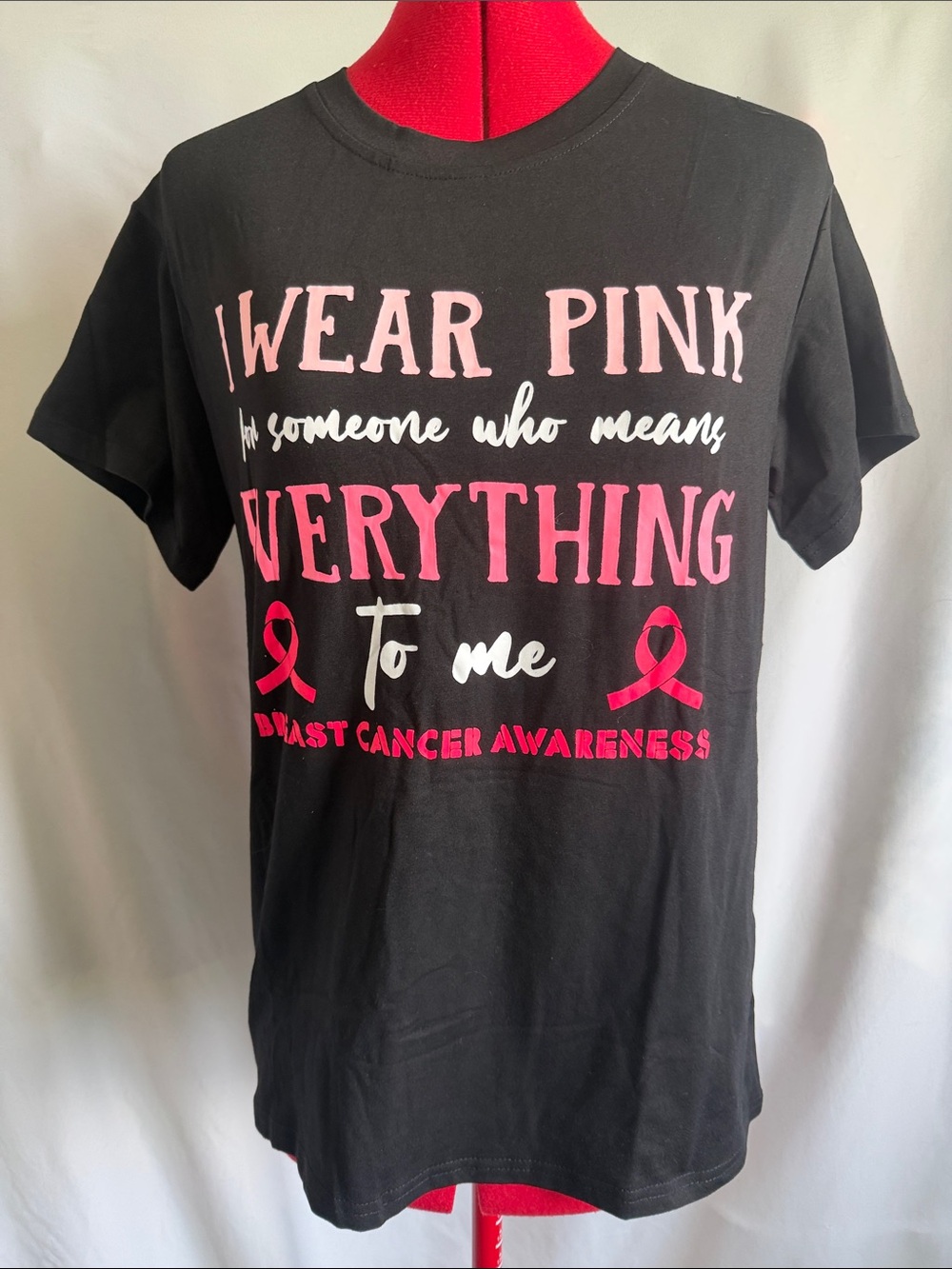 Breast Cancer Awareness "I Wear Pink" Graphic Tee